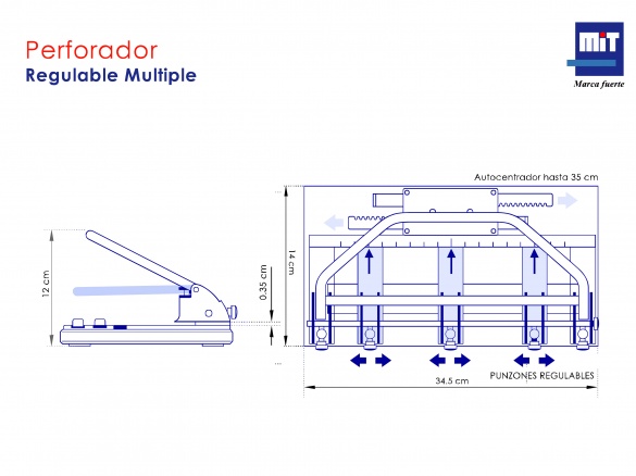 Perforador Regulable Multiple